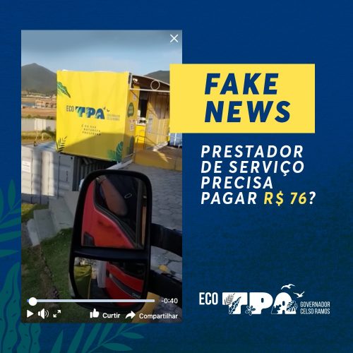 Informação falsa sobre cobrança de serviço em Governador Celso Ramos