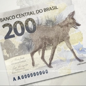 Banco Central divulga desenho da cédula de R$ 200 com lobo-guará